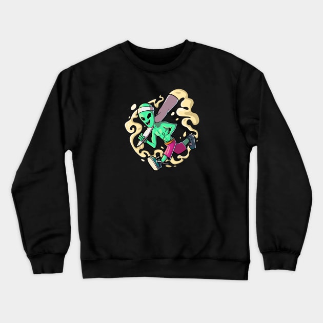 Stoned Alien! Crewneck Sweatshirt by pedrorsfernandes